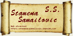 Stamena Samailović vizit kartica